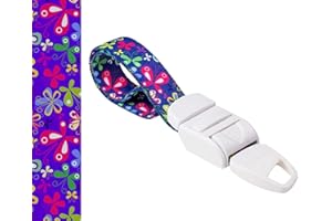 ROLSELEY Medical Tourniquet with Butterfly Purple/Violet Pattern with ABS Plastic Buckle Latex Free Elastic Band Perfect for Doctors, Nurses, Students and Paramedics