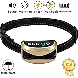 A+ Trainer Bark Collar, [2018 Upgrade Version] Dog No Bark Collars Upgrade 7 Sensitivity, USB Rechargeable Waterproof Dog Shock Collar with Vibration and No Harm Shock for Small Medium Large Dogs