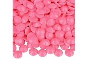 Sukiiy 5000PCS 3MM Resin Flatback Rhinestones, Solid Pink Candy Color Resin Rhinestones for Crafts, Flatback Rhinestones for Nail, Tumbler Mugs Bottles Shoes Clothes