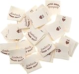 OTOTEC 200pcs Handmade Washable Labels Cotton Sewing Tags for DIY Crafts view 1
