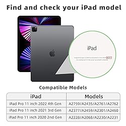Yuloigan Case for iPad Pro 11 Inch 4th Generation