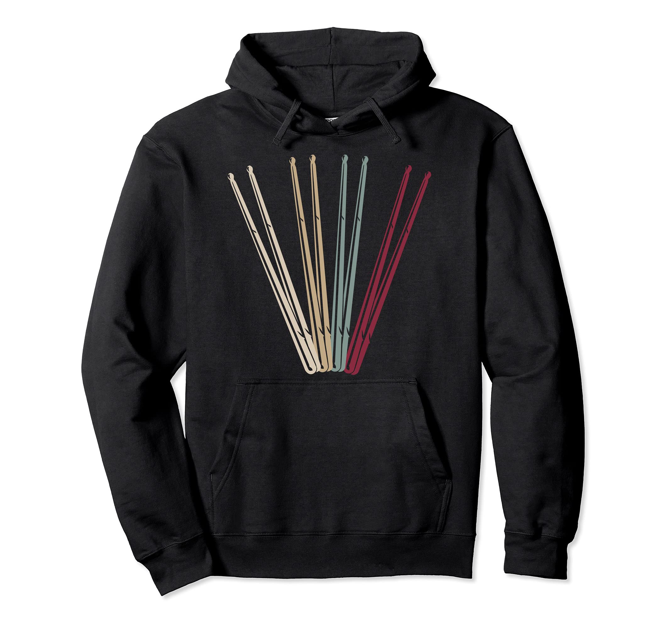 Percussion Music Drums Player Drumsticks Drummer Retro Drums Pullover Hoodie