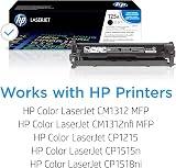 HP CB540A 125A Black Original LaserJet Toner Cartridge Single Pack 2200 Pages view 2