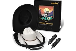 Anysiny Hat Box for Travel-Crush Proof Hat Travel Case for Cowboy Hats Holder Storage Box Organizer Cap Carrier with Adjustable Carry Strap