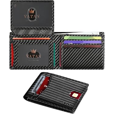 Portefeuille Homme Hockey Player - Design Imprimé - 8 Fentes Cartes - Compact & Minimaliste - Polyester - Cadeau Homme - 9
