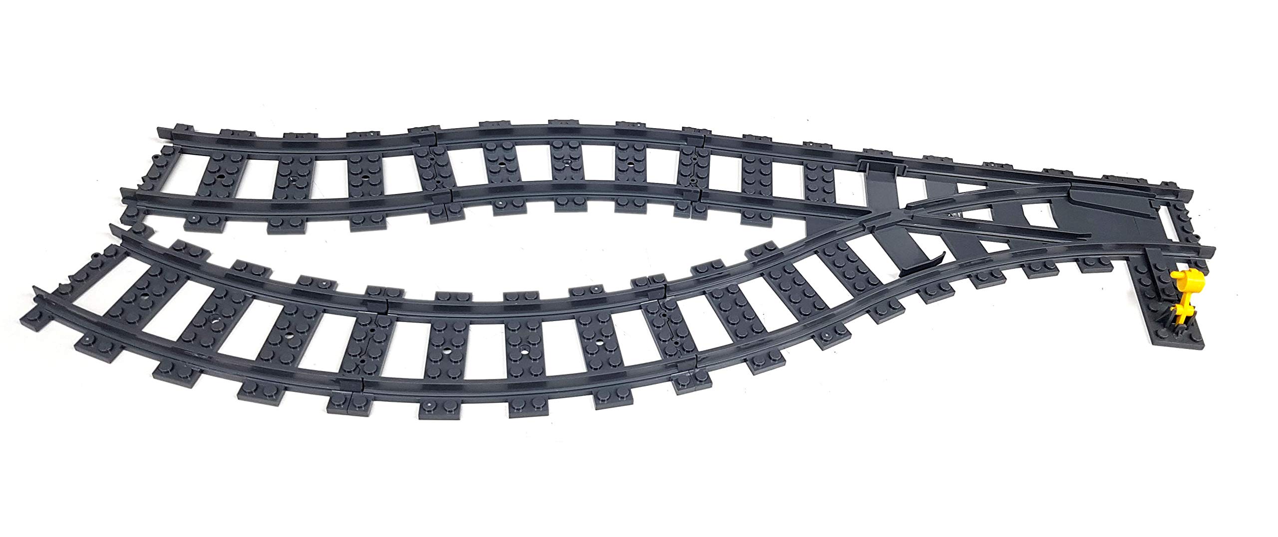 Lego City Train Railroad Turn Around Track for RC System 1 Switch & 17 curved tracks for 60051, 60052, 60098
