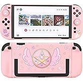GamePals Protective Shell Compatible with Switch 2, Cute Slim Case for Switch 2, Anti-Scratch and Shock-Absorption Design Cover Skin - Sailoe Moon (Pink)