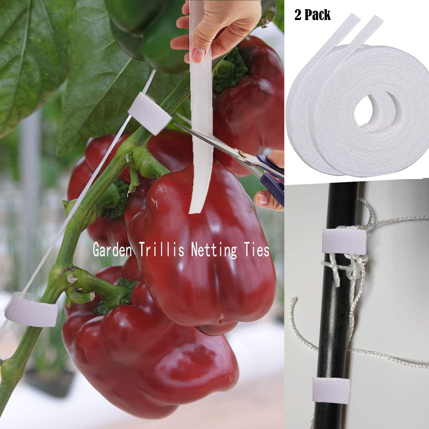 6 Mesh, 5 x 60-1Pack BaseGoal All-Weather Trellis Netting Garden Vine