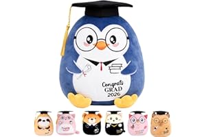 refavor Graduation Stuffed Animal 2026-8 Inch Class of 2026 Graduation Penguin Stuffed Animal Gifts, Graduation Penguin Plush