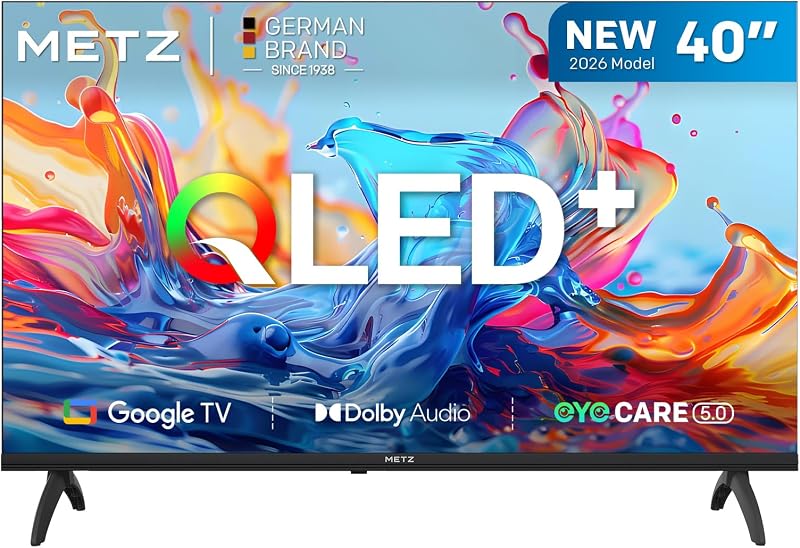 40 Pollici Smart TV con Google TV Televisore LED, Gen 6 QLED +, HDR 10 Dolby Audio Bluetooth 5,1 EyeCare DVB-T/T2/C/S/S2 Ci+ HEVC Main10, 1.5GB RAM Upgrade (40MQH7000Y, 2026 Nuovo Modello) — foto 1 di 8