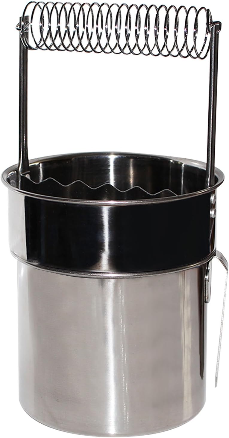 Kurtzy Stainless Steel Paint Brush Cleaner Washer - Leak Proof Portable Double Layer Artist Brush Cleaner with Wash Tank, Removable Filter Screen and Holder Spring - For Oil Art Painting