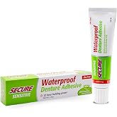 Secure Sensitive Denture Adhesive Cream, Zinc Free Denture Glue, 1.4 oz | Aloe Vera &amp; Myrrh to Nourish Your Gums - Uppers, Lowers &amp; Partials - Waterproof &amp; Zinc Free - Less Adhesive, More Hold