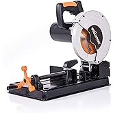 Evolution Power Tools RAGE4 7-1/4-Inch TCT Multipurpose Cutting Premium Dry Cut Saw | Miter Saw 45° | Chop Saw, 0˚-45˚ Mitre 