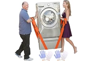 TRIWONDER Moving Straps 2-Person Adjustable Lifting Straps for Carrying Furniture, Appliances, Mattresses, Heavy Objects (Ora