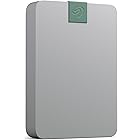 Seagate Ultra Touch HDD 5TB External Hard Drive - 15mm, Pebble Grey, Post-Consumer Recycled Material, 6mo Dropbox and Mylio, 