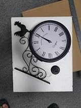 Timelike Antique Black Double Sided Round Wall Clock Garden Décor 30cm view 6