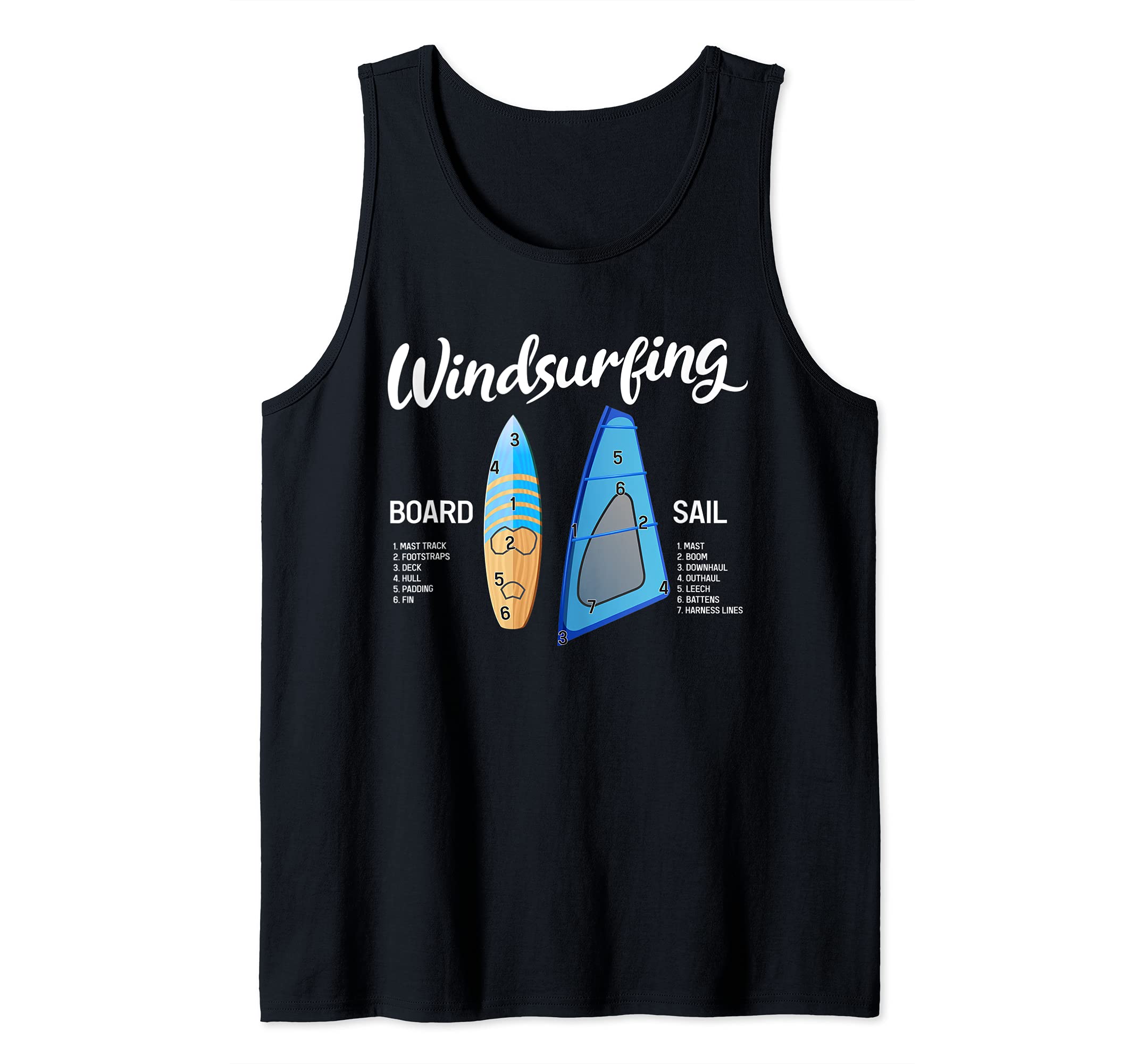 Windsurfing Equipment Gear Board Windsurfer Sailboarder Tank Top