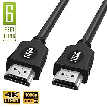 TIZUM High Speed HDMI Cable with Ethernet - Supports 3D, 4K and Audio Return (1.8 Meter/ 6 Feet)