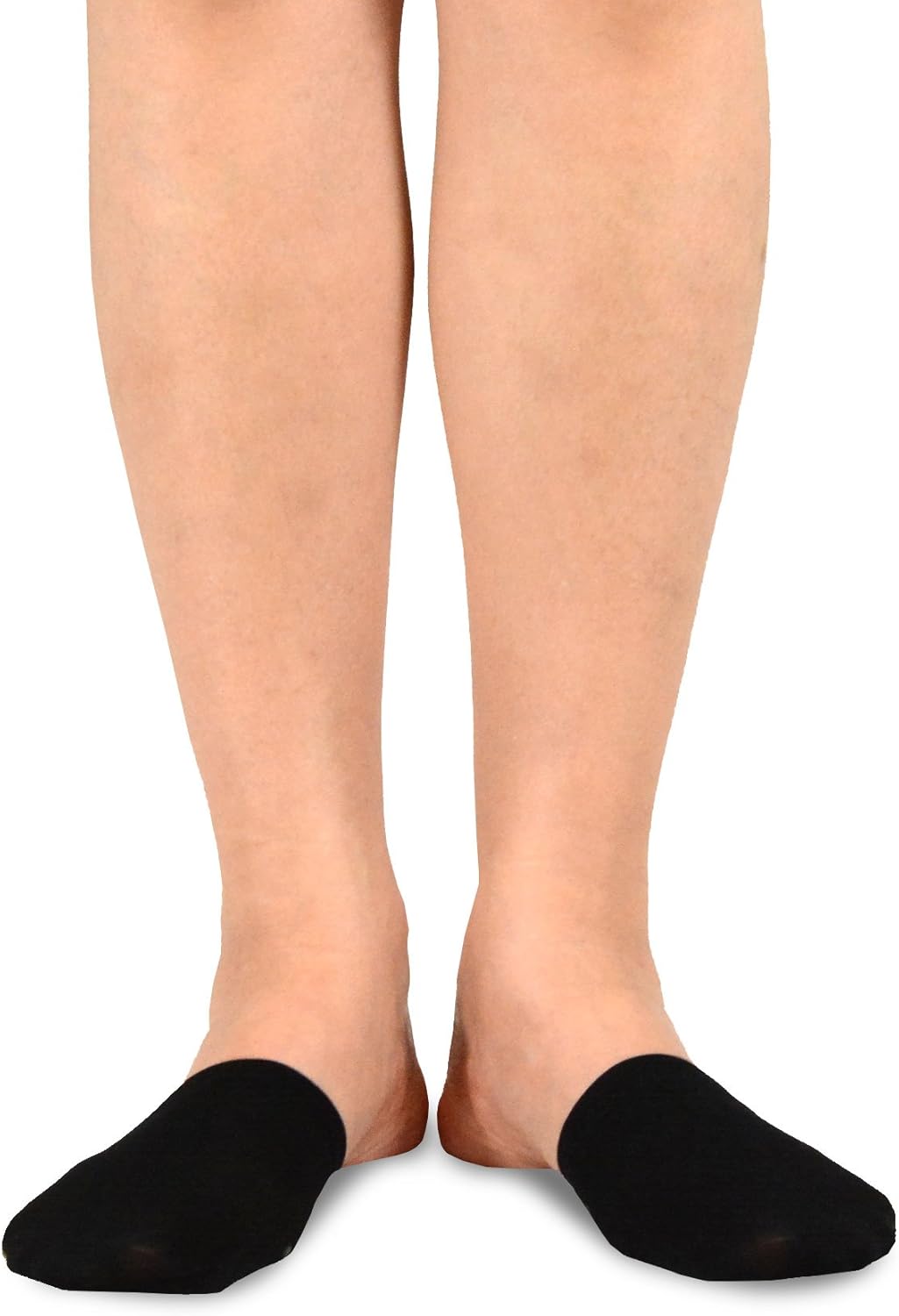TeeHee Womens Seamless Toe Topper Liner Socks 5-Pack with Non-Skid Bottom (Pale Beige-Black) at  Women’s Clothing store