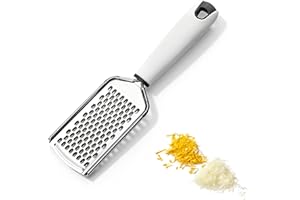 Grater Medium Edge with Bidirectional Blades Ideal for Textured Shavings of Chocolate, Hard Cheese and Carrots in Orange, 9.5