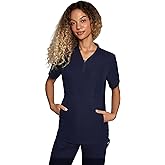 Acadia Louise Scrub Top for Women: Slim Fit, V-Neck, 2 Pockets, High Performance, Easy Care