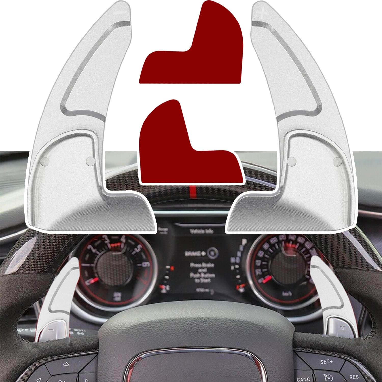 Camoo 2 pcs Steering Wheel Shift Paddle Shifter Transfer