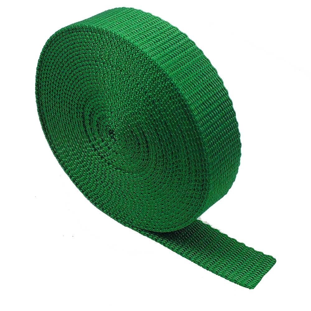 Heavy Duty Webbing Strap Tape - 5 metres - Rucksack/Backpacks, Luggage/Cargo Strapping, Belts (Emerald, 25mm)