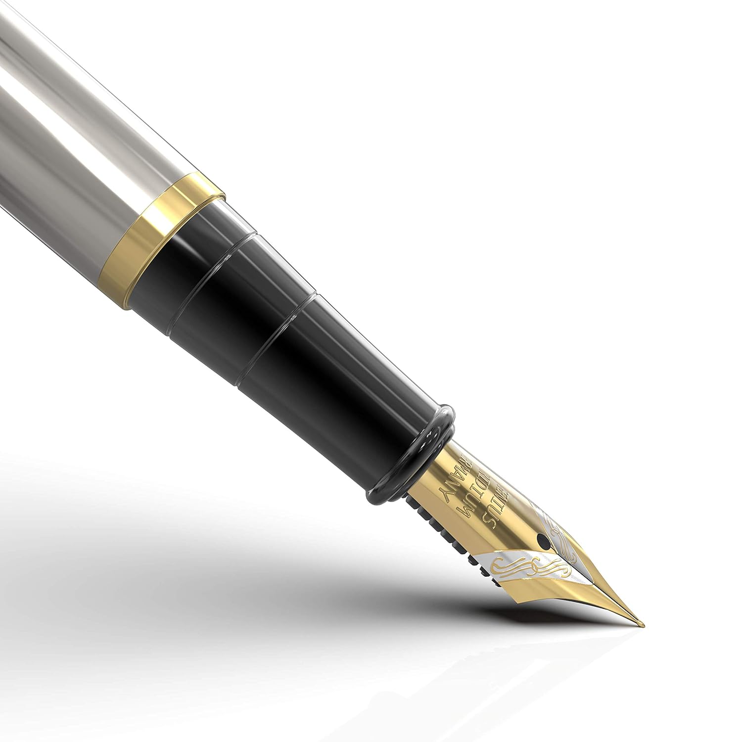 Wordsworth & Black Set Penna Stilografica, Pennino Fine Dorato 18