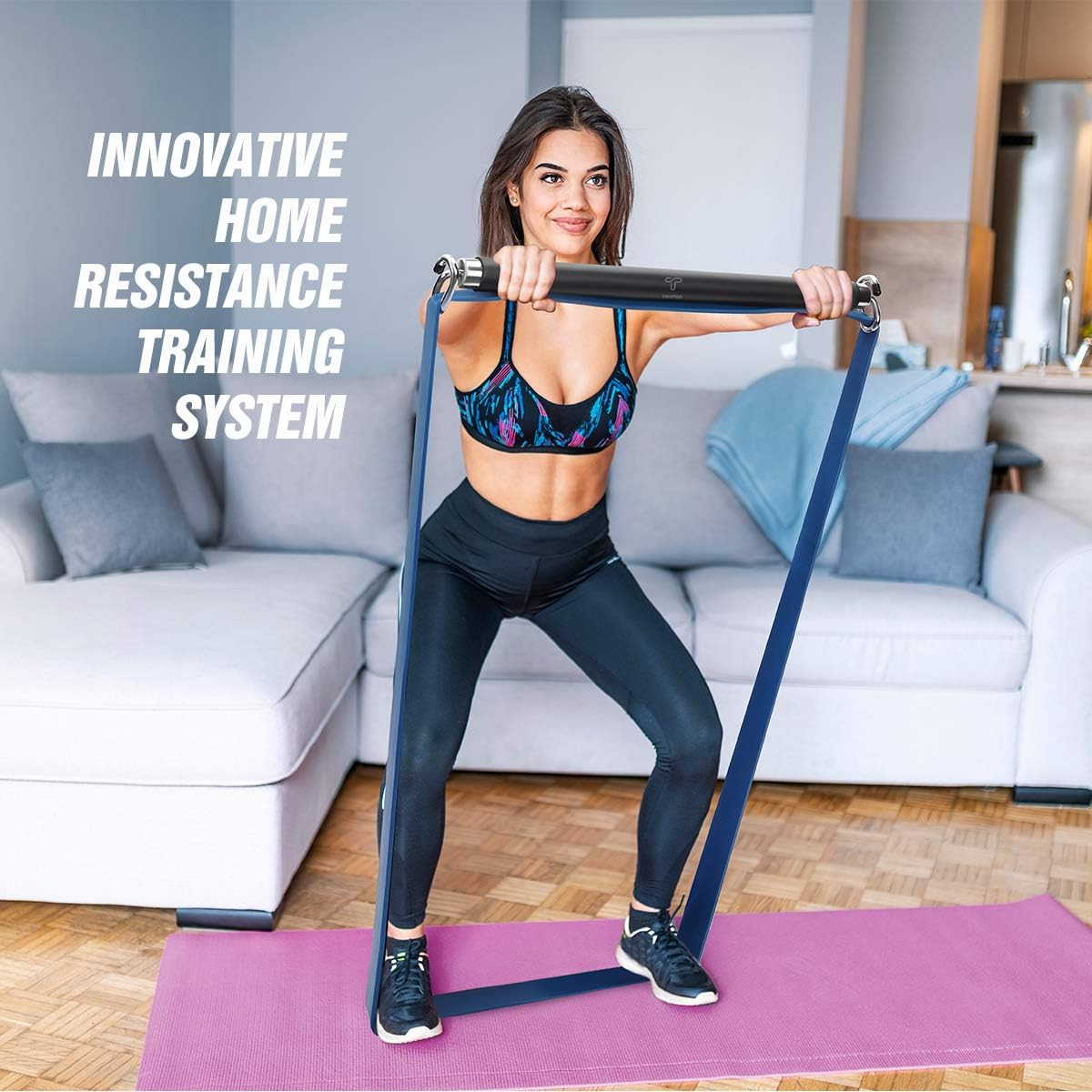 Tikaton Resistance Bar Portable Home Gym, Weightlifting Training Kit, Full Body Workout Equipment, Resistance Band Bar, Ship from US : Sports & Outdoors
