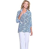 MULTIPLES Women's Roll Tab Long Sleeves 1-Pocket Button Front Shirt