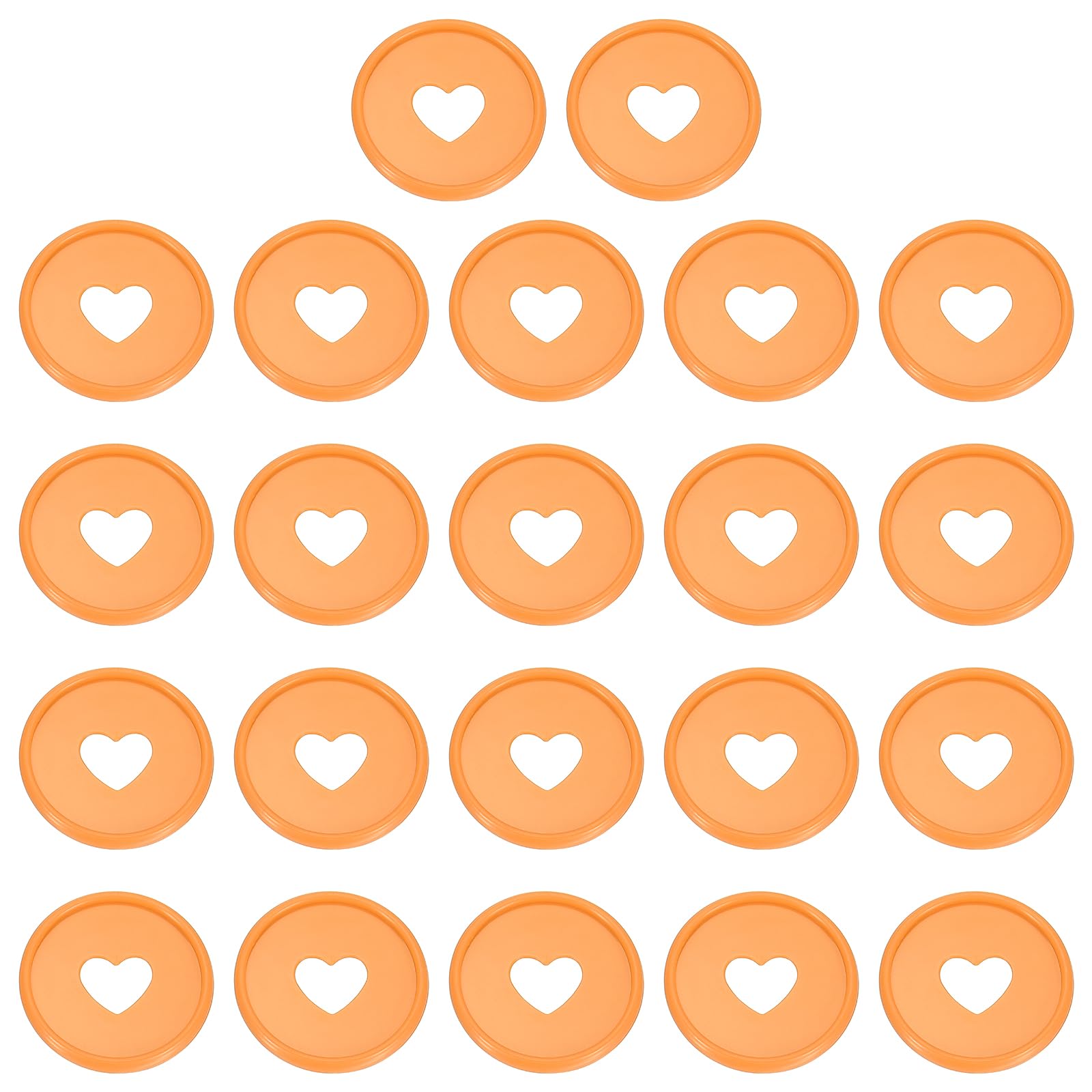 PATIKIL 35mm 1-1/2" Orange Plastic Round Book Binding Discs, 22 Pcs Discbound Expansion Discs Plating Round Binder Rings for DIY Notebook Planner