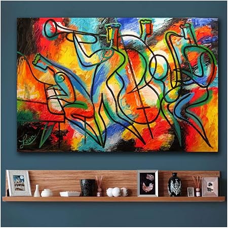 KONGQTERegtime Pintura para Sala de Estar Decoración del hogar Pintura