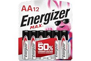 Energizer MAX AA Batteries (12 Pack), Double A Alkaline Batteries