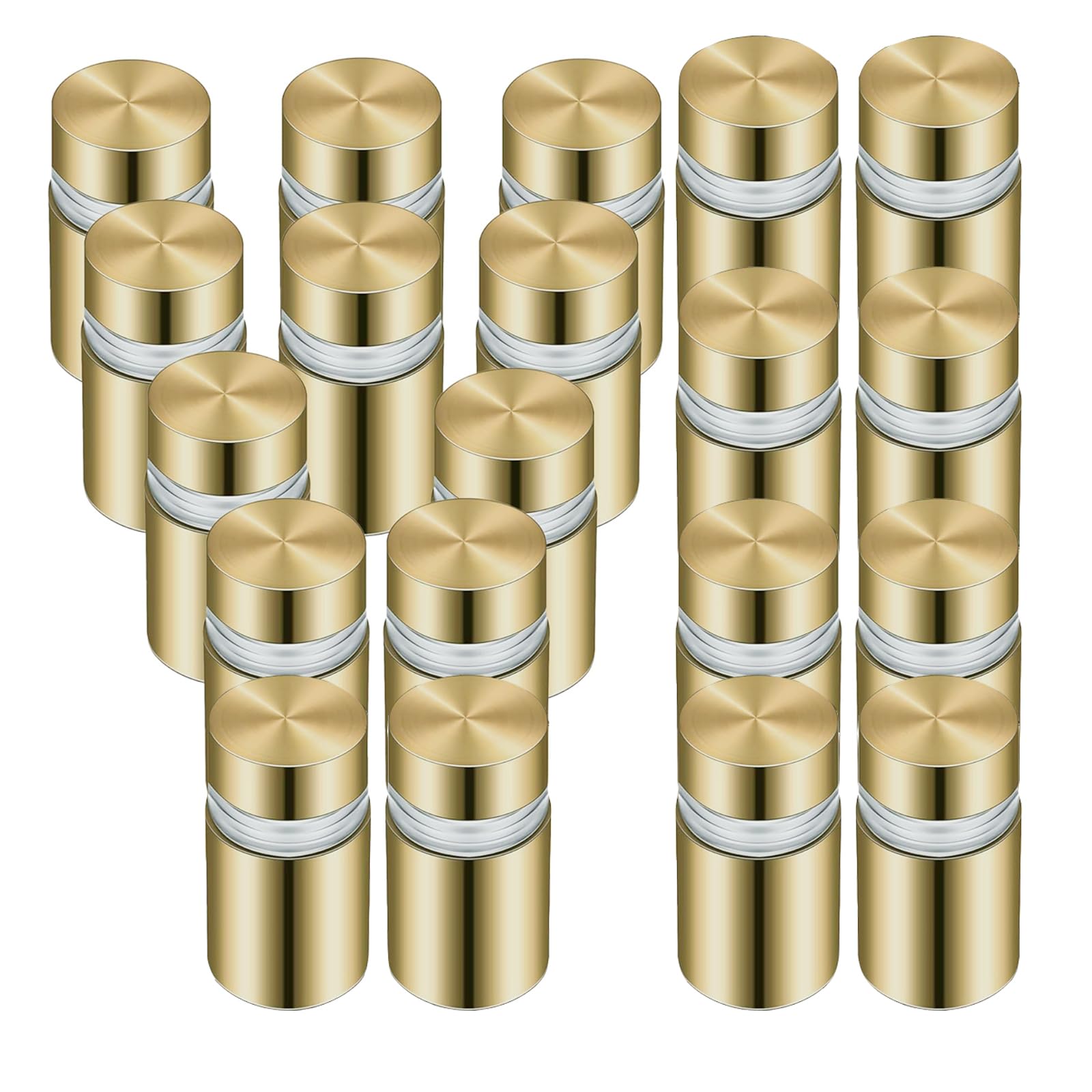 Cokritsm 20pcs Sign Standoff Screws, Stand Off Fixings 12x25mm Stainless Steel Advertising Screw Sign Holders, Glass Sign Fixings Standoff Bolt for Display Glass Picture Frame Mirror Poster