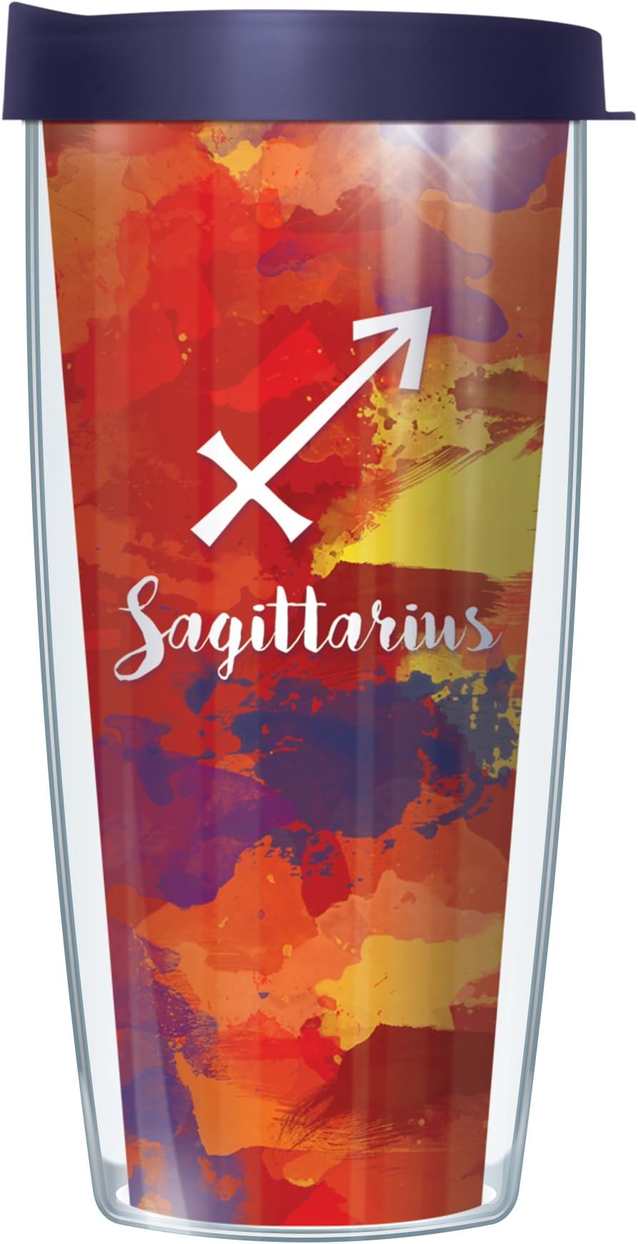 Astrology Signs Sagittarius 16oz Mug Tumbler Cup with Navy Lid