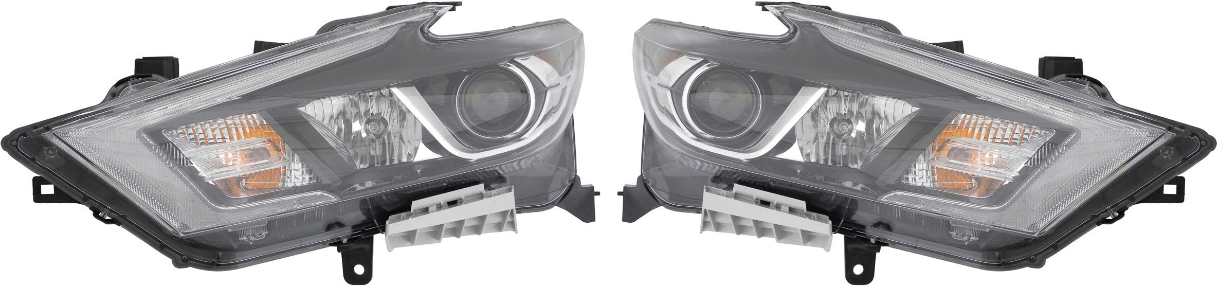 Epic Lighting OE Style Replacement Headlights Assemblies Compatible with 2016-2018 Nissan Maxima [ NI2502235 NI2503235 260604RF0B 260104RF0B ] Left Driver & Right Passenger Sides Pair