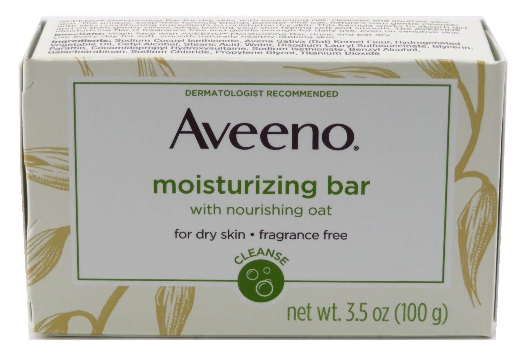Aveeno Moisturizing Bar With Natural Colloidal Oatmeal For Dry Skin