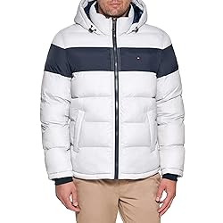 Tommy Hilfiger Men's Hooded Puffer Jacket, Ice