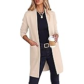 ANRABESS Cardigan Sweater for Women Casual 2025 Fall Fashion Coat Long Sleeve Open Front Knit Coatigan Outwear