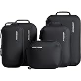 Aerotrunk Ultralight Compression Packing Cubes for Travel, 6-Pack, Black | Pack 2x More Clothes, Maximize Luggage Space, Stay Organized, YKK Compression Zippers, Ultralight Travel Organizer Bags