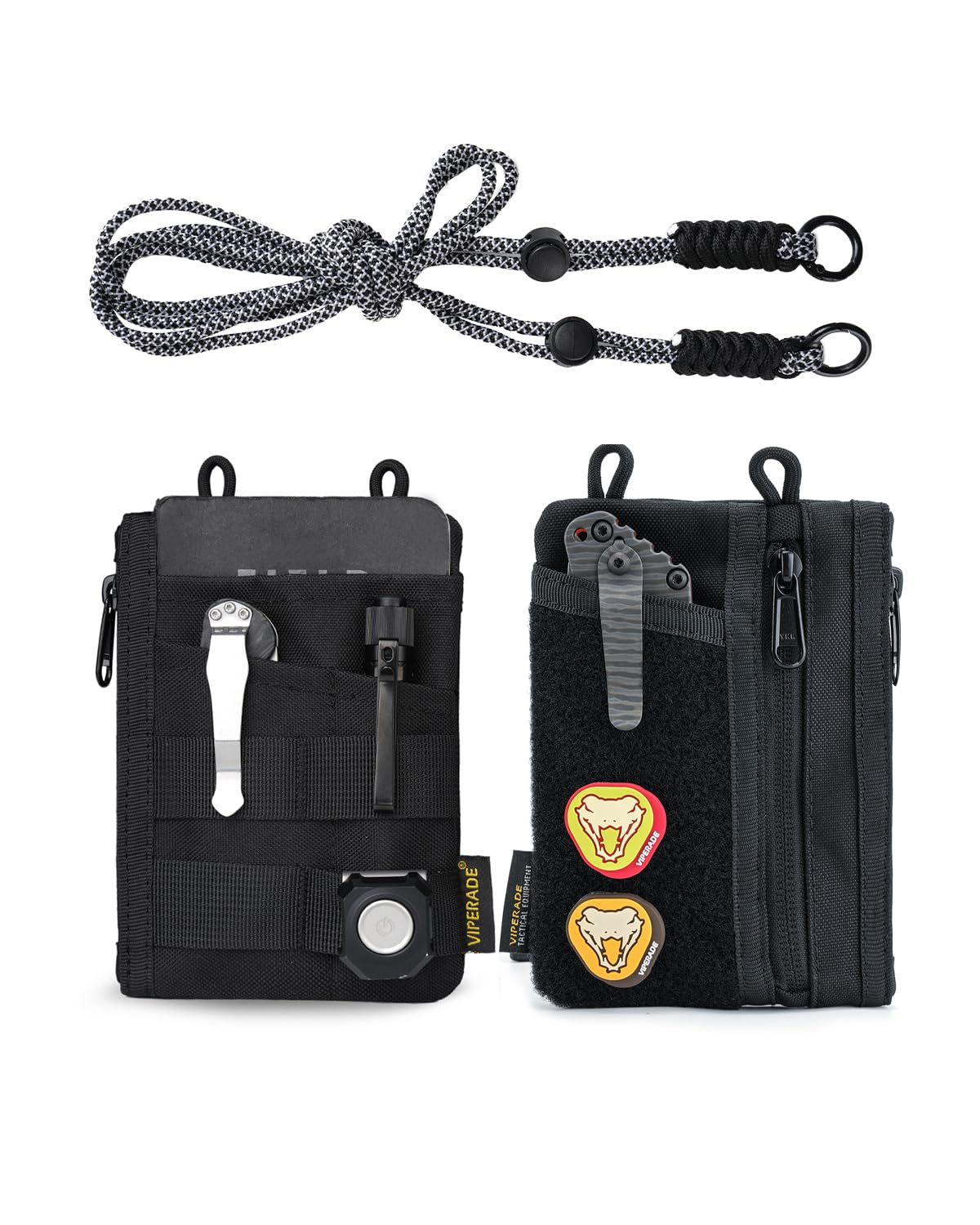 VIPERADE VE18R EDC Pocket Pouch with Strap, Pocket Organizer for Men, Small Sling Organizer Bag, Slim EDC Wallet Multitool