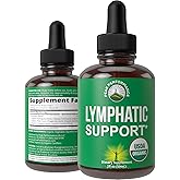 USDA Organic Lymphatic Drainage Drops. Sugar Free, Tasty 6-in-1 Lymph System Support for Detox, Cleanse. Vegan Supplement with Astragalus, Echinacea, Red Clover, Cleavers Herb, Licorice & Burdock Root