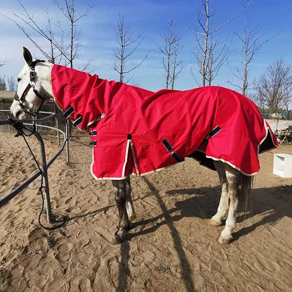 Anruo 600D Waterproof Ripstop Horse Rug DetachANeck Rug Amazon.co.uk