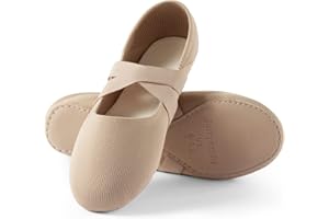 SANGEESON Ballet Shoes for Women(Leather Full Sole, Arch Support, Breathable), Jazz Shoes, Ballerina Shoes, Dance Shoes Women for Beginner