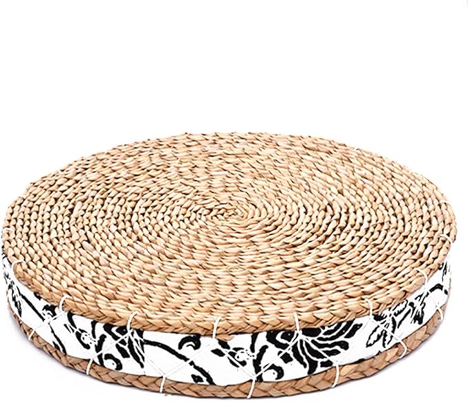 Japanese Tatami Floor Pillow Zafu Natural Seat, Meditation Pillow Yoga