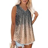 Womens Tank Tops Sleeveless Summer V Neck T Shirts Casual Loose Fit Tunic Blouses