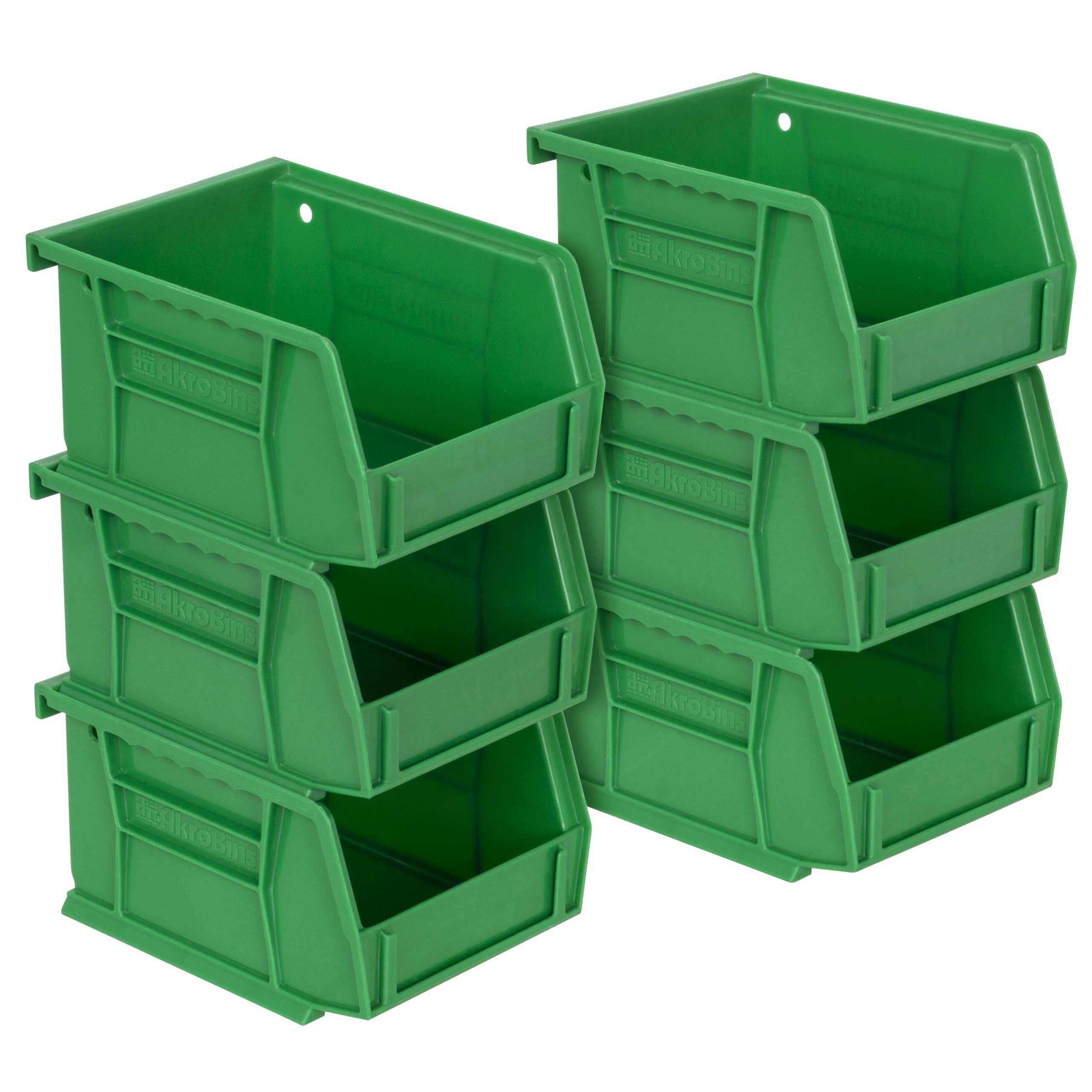 Photo 1 of Akro-Mils 30210 AkroBins Plastic Storage Bins, Space-Saving Stackable for Garage, Pantry, Craft Organization, 5 x 4 x 3-Inch, Grey, 6-Pack