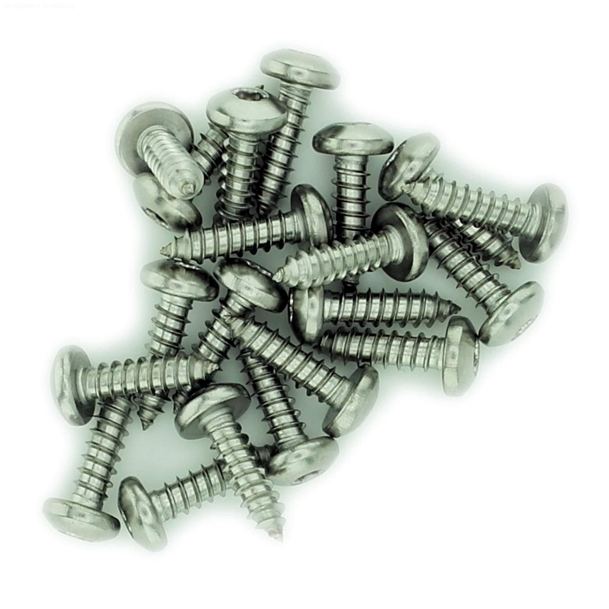 No.12 x 1.5 (5.5mm x 38mm) TX Pan Self-Tapping Screw - Stainless Steel (A2) (Pack of 20) — image 1