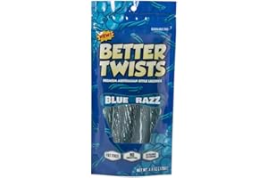 THE BETTER BRAND CANDY Better Twists - Premium Australian-Style Licorice - Vegan, Fat Free, and Kosher Candy - 4.4oz Resealable Bag