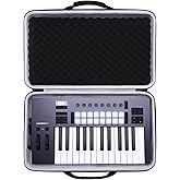 LTGEM Keyboard Controller Case Compatible with Novation Launchkey 25 MK4 / MK3 / MK2 MIDI Keyboard Controller, Case Only